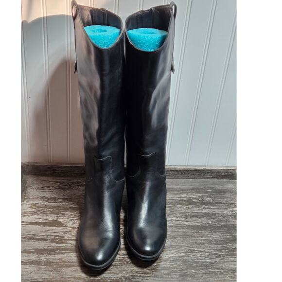 Sam Edelman Women's Leather Tall Riding Heeled Boots Size 8M - Picture 2 of 7